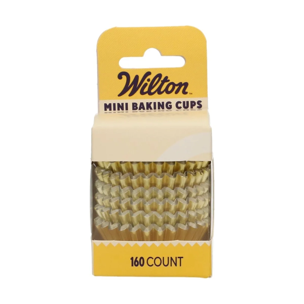 Forme de copt metalice aurii mini – set 160 bucăți – Wilton