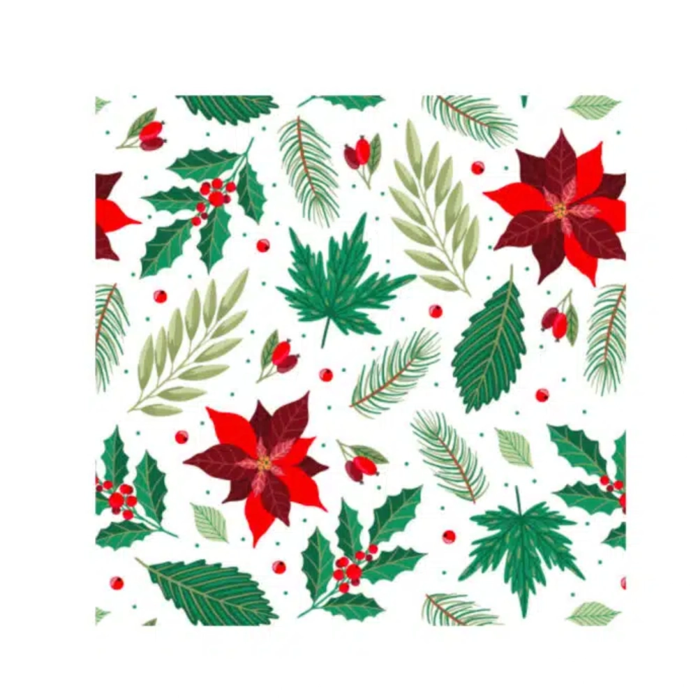 Cutie cu insertie pentru briose si dulciuri - Stea de Crăciun - 17,5x17,5x8,5h cm - Decora