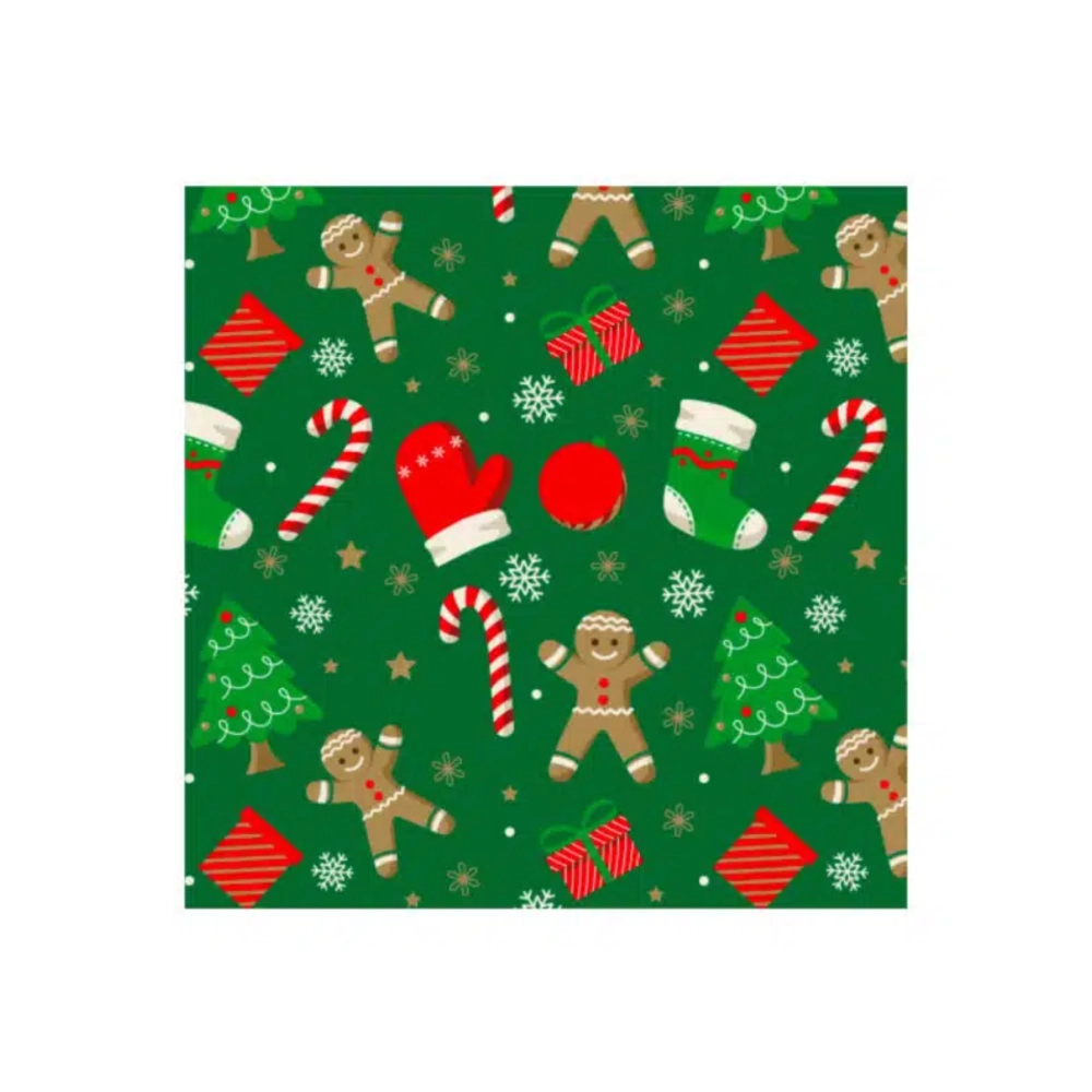 Cutie cu insertie pentru briose si dulciuri - Turta dulce - 17,5x17,5x8,5h cm - Decora