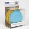 Set 30 buc Forme de copt briose - albastru si auriu PME