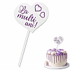 Topper tort MDF inima alba cu La multi ani scris cu roz - Anyta Cooking