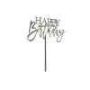 Topper Tort, Happy Birthday, argintiu, acril - Anyta Cooking