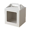 Cutie alba pentru tort cu maner si fereastra 35 &times; 35 &times; 15 cm - Anyta Cooking