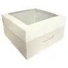 Cutie tort / prajituri cu geam - ALB - 28x28x15 cm - Anyta Cooking