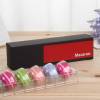 Cutie pentru  6 Macarons + PVC -Rosu-23x6x4.5 cm-Anyta Cooking