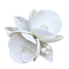 Decor comestibil - "Magnolia alb cu argintiu" - 1 buc - Anyta Cooking