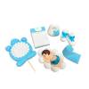 Decor comestibil -  Set nou nascut albastru nr2  - Anyta Cooking