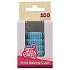 Set 100 buc - Mini forme de copt albastru deschis - FunCakes