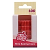 Set 100 buc - Mini forme de copt roșii - FunCakes