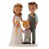 Figurină de tort pentru nuntă – Cuplu căsătorit cu băiat, 16 CM - Dekora - Anyta Cooking