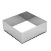 Forma Reglabila Patrata din inox,intre 20x20 si 38x38CM-8cm inalt-Anyta Cooking