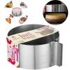 Inel Reglabil Rotund din inox, 16-30ØCM - 8cm inalt - Anyta Cooking - Anyta Cooking