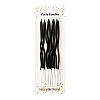 Set 12 buc lumanari ondulate - negru - 20 cm - Party candles
