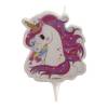 Lumânare pentru zi de naștere UNICORN ROZ  2D – 7,5 CM - Dekora