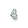 Lumanare Albastra in Forma de Cifra 4 - PME - Anyta Cooking
