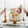 Lumanare Tort 21 - Auriu - Party Deco - Anyta Cooking	