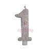 Lumanare Tort cu Sclipici - NR 1 - Argintiu - 7 cm - Anyta Cooking - Anyta Cooking