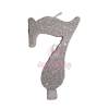 Lumanare Tort cu Sclipici - NR 7 - Argintiu - 7 cm - Anyta Cooking - Anyta Cooking
