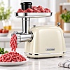 Mașină de Tocat Carne și Umplut C&acirc;rnați &ndash; Crem - 2000W MAX, Angrenaje Metalice, 3 Site - Anyta Cooking