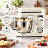 Mixer Planetar Retro Crem &ndash; 1500W-MAX, Bol Inox 4,5L, 10 Viteze - Anyta Cooking