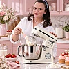 Mixer Planetar Retro Crem &ndash; 1500W-MAX, Bol Inox 4,5L, 10 Viteze - Anyta Cooking