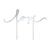 Ornament pentru Torturi ”Love” - Argintiu - PartyDeco - Anyta Cooking