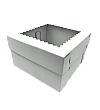 Cutie alba pentru tort cu fereastra 25 x 25 x 15 cm - Anyta Cooking