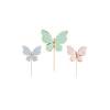 PartyDeco Cake Toppers Butterflies 9 x 6,5 cm