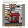 Robot de Bucătărie Mixer cu bol de 6.2 L - 1500W -Roșu- cu blender și tocător-Anyta Cooking