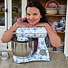 Robot de bucătărie Mixer cu bol din inox 6.5 L, 1800W, 4 accesorii incluse &ndash; Retro Floral &ndash; Anyta Cooking
