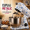 Robot de bucătărie Mixer cu bol din inox 6.5 L, 1800W, 4 accesorii incluse &ndash; Retro Floral &ndash; Anyta Cooking