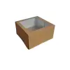 Cutie tort / prajituri cu tavita si fereastra NATUR - 20x20x11 cm - Anyta Cooking