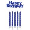 Set 17  Lumănări pentru zi de naștere-Albastru-PME