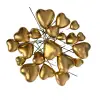 Set 20 inimioare din plastic pentru decor tort - Aurii