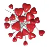 Set 20 inimioare din plastic pentru decor tort - Rosii