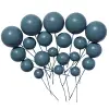 Set 20 sfere/bile din plastic pentru decor tort - Gri