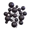 Set 20 sfere/bile din plastic pentru decor tort - Maro mat