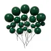 Set 20 sfere/bile din plastic pentru decor tort - Verde inchis lucios