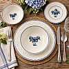 Set 24 de Farfurii de Masă, Model Vintage cu Hortensii Albastre &ndash; Anyta Cooking
