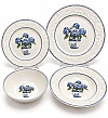 Set 24 de Farfurii de Masă, Model Vintage cu Hortensii Albastre &ndash; Anyta Cooking