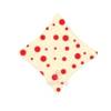  Set 240 buc decor din ciocolata -Romb alb cu buline rosii - 43x43 mm (EXP: 2024-iulie)