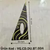 Set 240 buc decor din ciocolata - Triunghi negru cu galben
