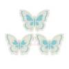  Set 288 buc decor din ciocolata - Fluturi albe cu albastru - 37x51 mm 
