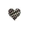  Set 288 buc decor din ciocolata - Inima Alba cu linii negre 46x46mm - Korinitta