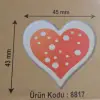 Set 288 buc decor din ciocolata -Inima cu buline albe - 43x45 mm