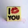 Set 288 buc decor din ciocolata - Patrat cu Kiss You - Gusto