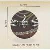Set 288 buc decor din ciocolata - rotund note muzicale - 43x43 mm