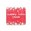 Set 288 decor ciocolata alba - Happy New Year Rosu Patrat - 40-40 MM - Dr Gusto