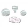 Set 3 Decupatoare cu ejector - Cars - 30, 36, 45 mm