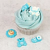 Set 5 bucăți - Decorațiune comestibilă - Baby Shower Băiețel (Bleu) - Happy Sprinkles